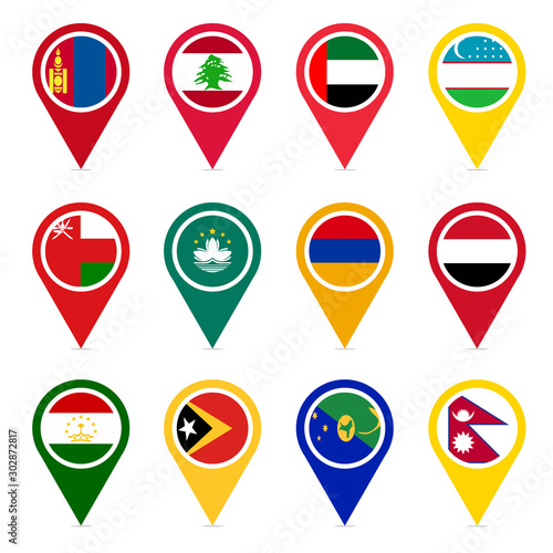 Asian countries part 4 vector icons design