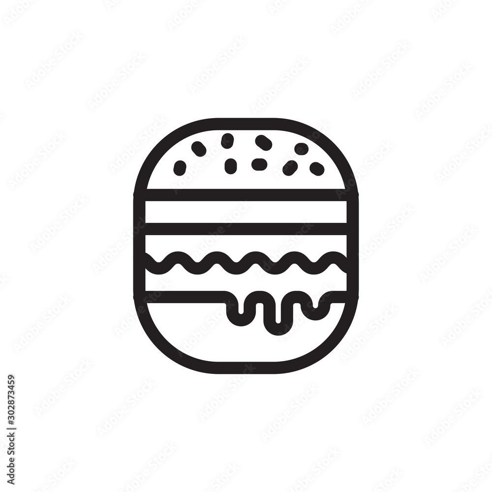 flat line hamburger icon. Logo element illustration. hamburger design. vector eps 10 . hamburger concept. Can be used in web and mobile . flat line hamburger icon. Logo element illustration. hamburger design. vector eps 10 . hamburger concept. Can be used in web and mobile .