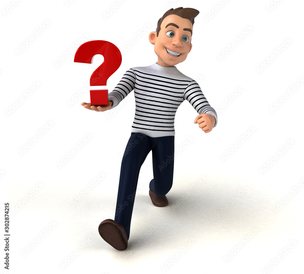 Fun 3D cartoon casual character Fun 3D cartoon casual character