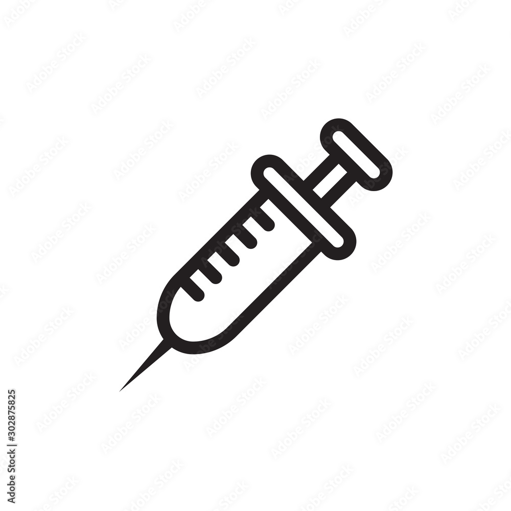 flat line injection icon. Logo element illustration. injection design. vector eps 10 . injection concept. Can be used in web and mobile . editable line stroke thickness flat line injection icon. Logo element illustration. injection design. vector eps 10 . injection concept. Can be used in web and mobile . editable line stroke thickness
