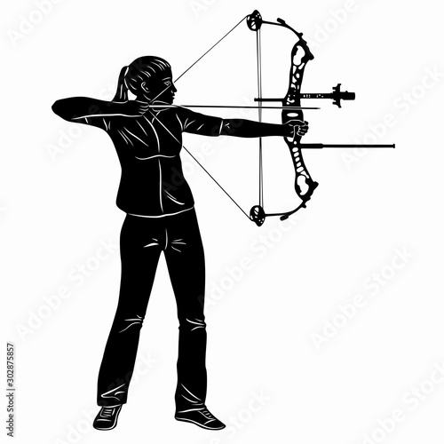 illustration of a archer , vector draw