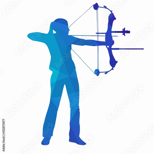 illustration of a archer , vector draw