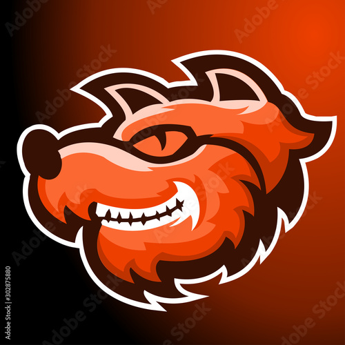 Dog head  esport logo,suitable for  team gaming logo, clothing, and etc.vector esport
