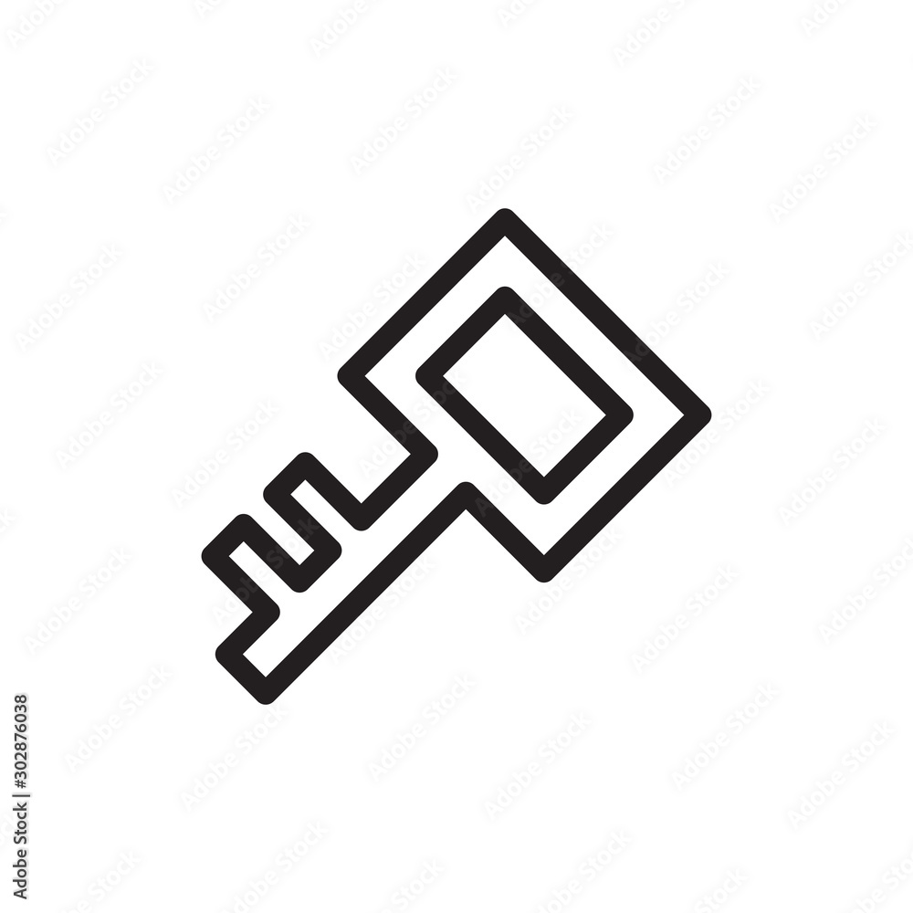 flat line key icon. Logo element illustration. key design. vector eps 10 . key concept. Can be used in web and mobile . flat line key icon. Logo element illustration. key design. vector eps 10 . key concept. Can be used in web and mobile .