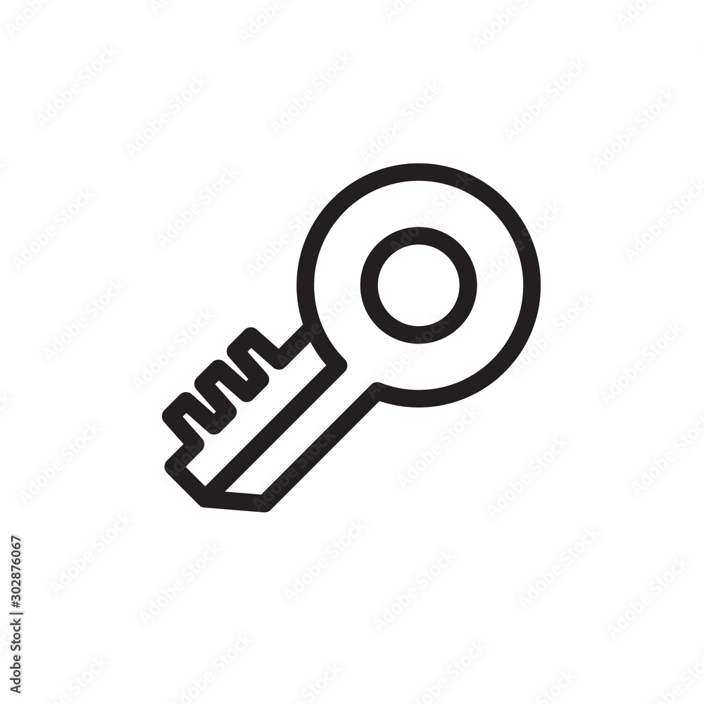 flat line key icon. Logo element illustration. key design. vector eps 10 . key concept. Can be used in web and mobile . flat line key icon. Logo element illustration. key design. vector eps 10 . key concept. Can be used in web and mobile .
