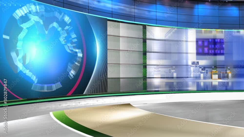 3D Virtual Studio Set Background Stock Video | Adobe Stock