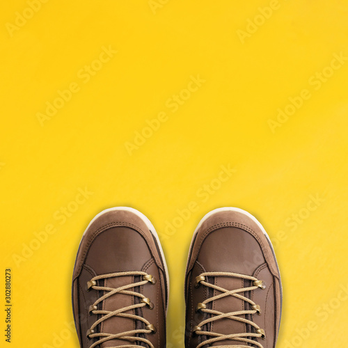 Clean yellow wooden background with simple surface. High resolution photo. Color wood, empty space.