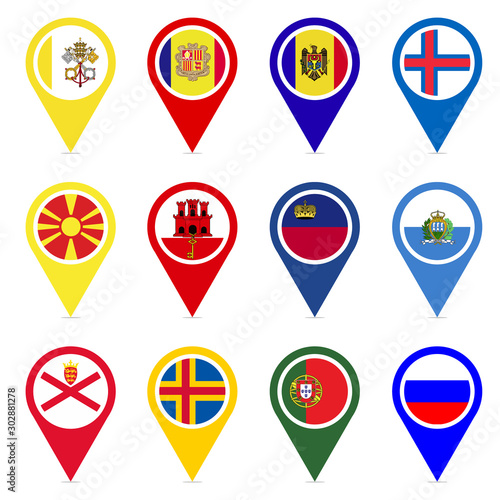 European countries part 4 vector icons design