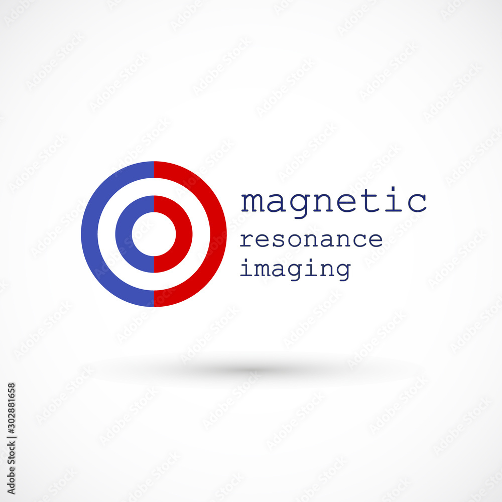 MRI diagnostic vector icon logo. Magnetic resonance imaging MRI diagnostic vector icon logo. Magnetic resonance imaging
