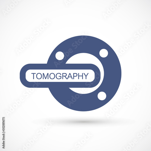 MRI diagnostic vector icon logo. Magnetic resonance imaging