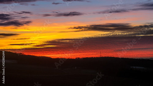 Sunset in Deutschlandfarben