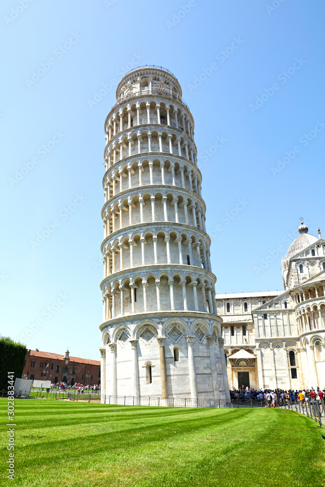Pisa Tower, touristic site in Italy