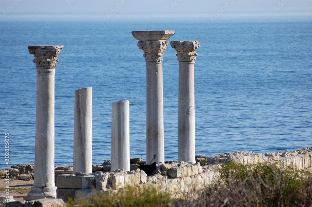 Ruins of ancient Greek colony Khersones.Sevastopol.Crimea.Russia