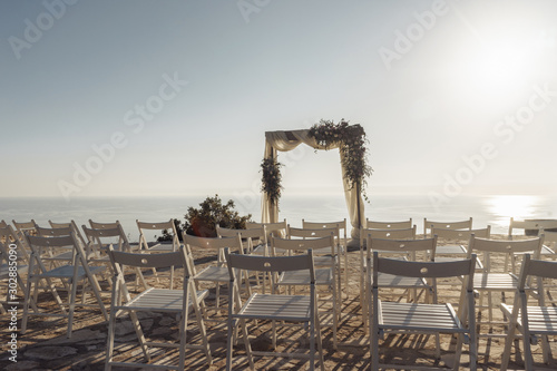 Wedding arc on the sea