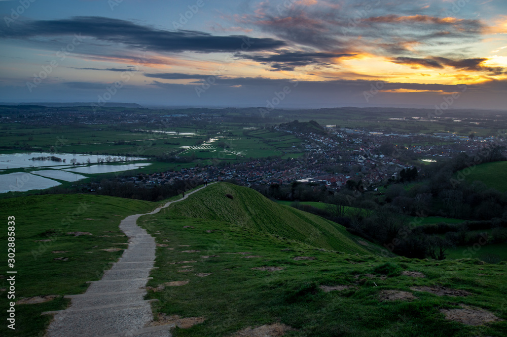 Fototapeta premium Blick nach Glastenbury