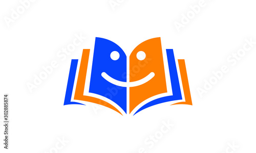 Creative Book Concept Logo Design Template, Education Logo