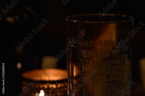 A glass of beer on the table