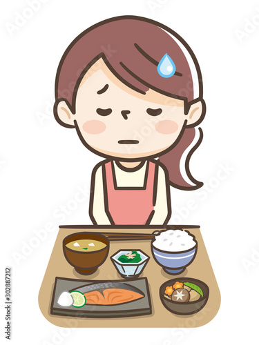 食欲不振の女性