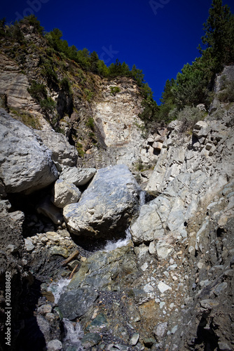 rocky gorge in the surroundings of Bormio