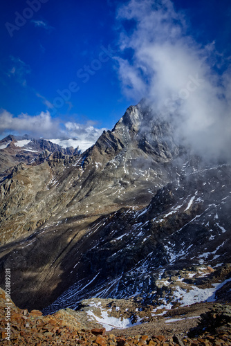 view at Corno dei Tre Signori in Italian Alps