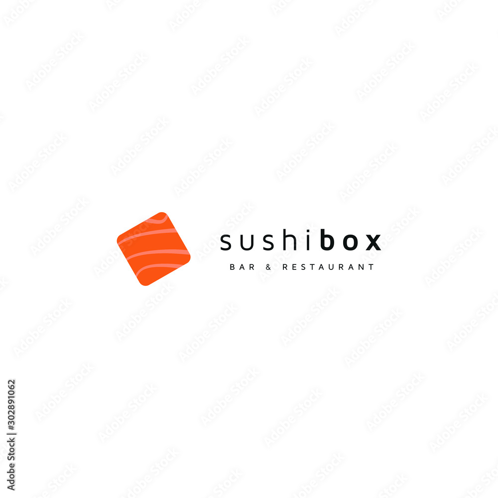 Logo Sushi box wektor - obrazy, fototapety, plakaty 