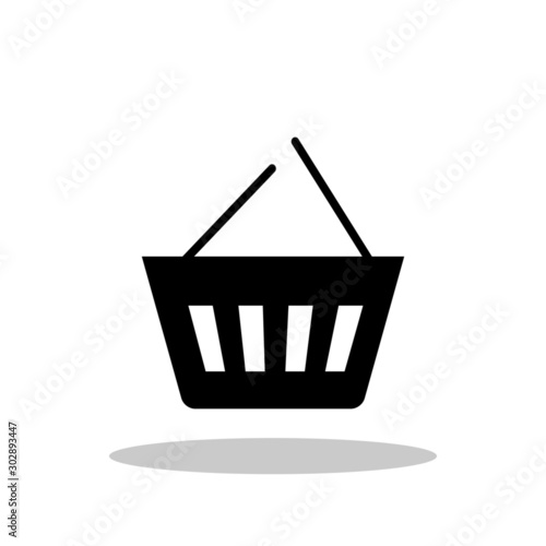 Shopping basket icon in flat style. Shop symbol for your web site design, logo, app, UI Vector EPS 10.