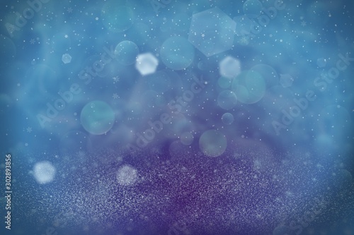nice bright glitter lights defocused bokeh abstract background and falling snow flakes fly, festive mockup texture with blank space for your content
