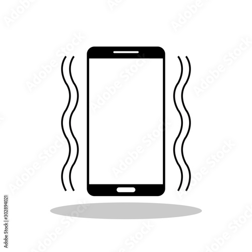 Vibrating phone in flat style. Vibration  symbol for your web site design, logo, app, UI Vector EPS 10.