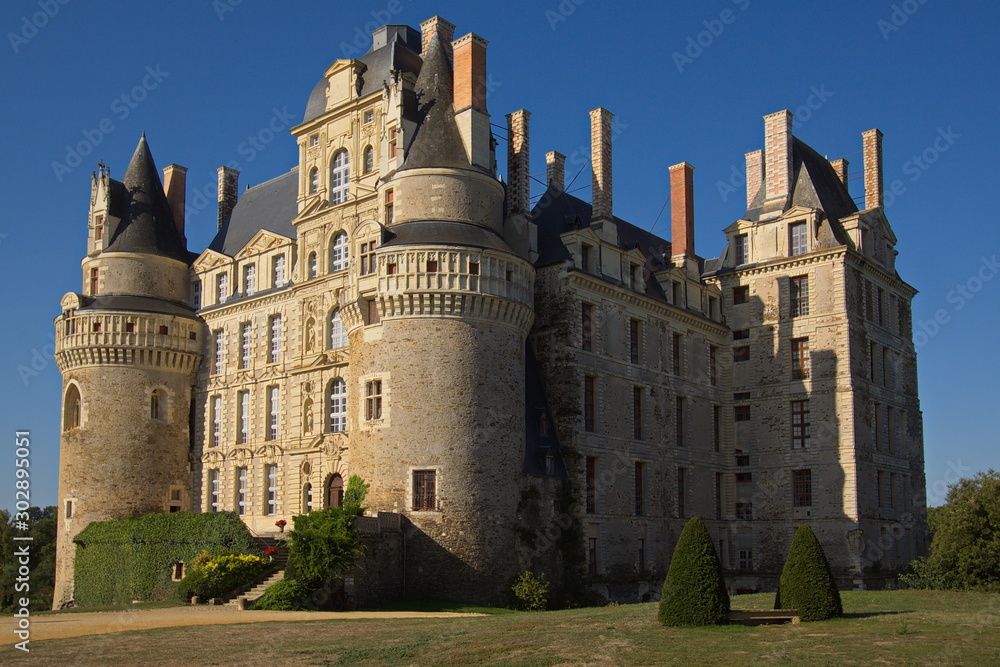 Castle Brissac of the Loire valley in France,Europe Castle Brissac of the Loire valley in France,Europe