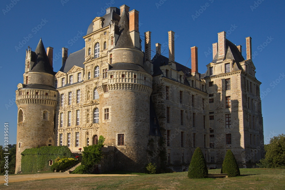 Castle Brissac of the Loire valley in France,Europe