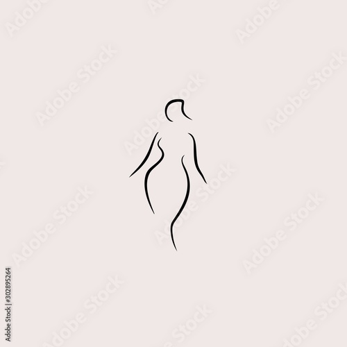 vector silhouette of a woman