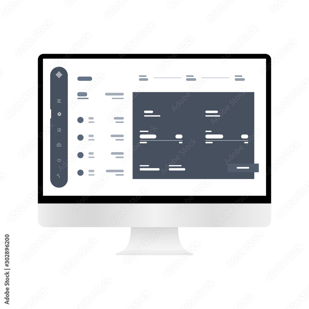 Web Design. Website template for monitor. Elements for monitor and web applications. User Interface UI and User Experience UX content organization. landing page, banner. Web Design. Website template for monitor. Elements for monitor and web applications. User Interface UI and User Experience UX content organization. landing page, banner.