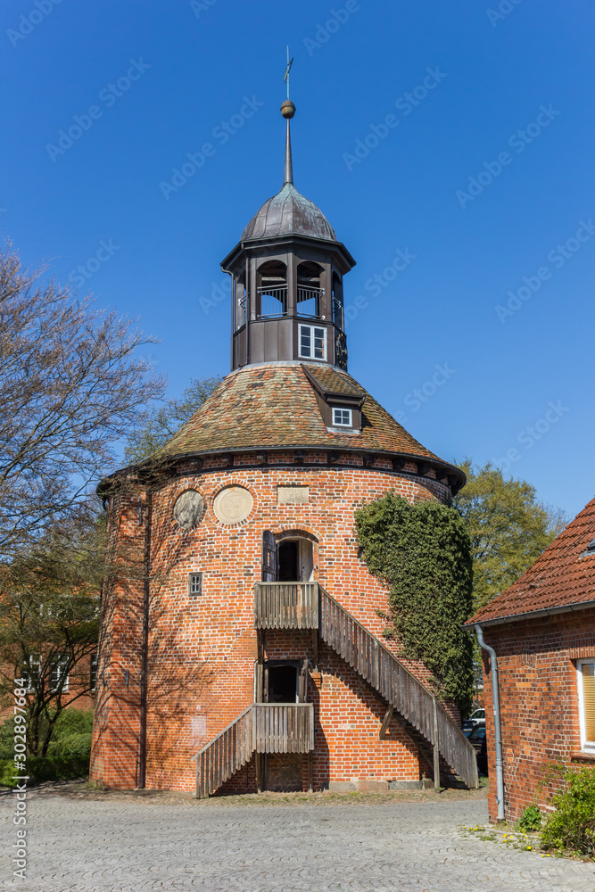 Castle tower in historic city Lauenburg, Germany
