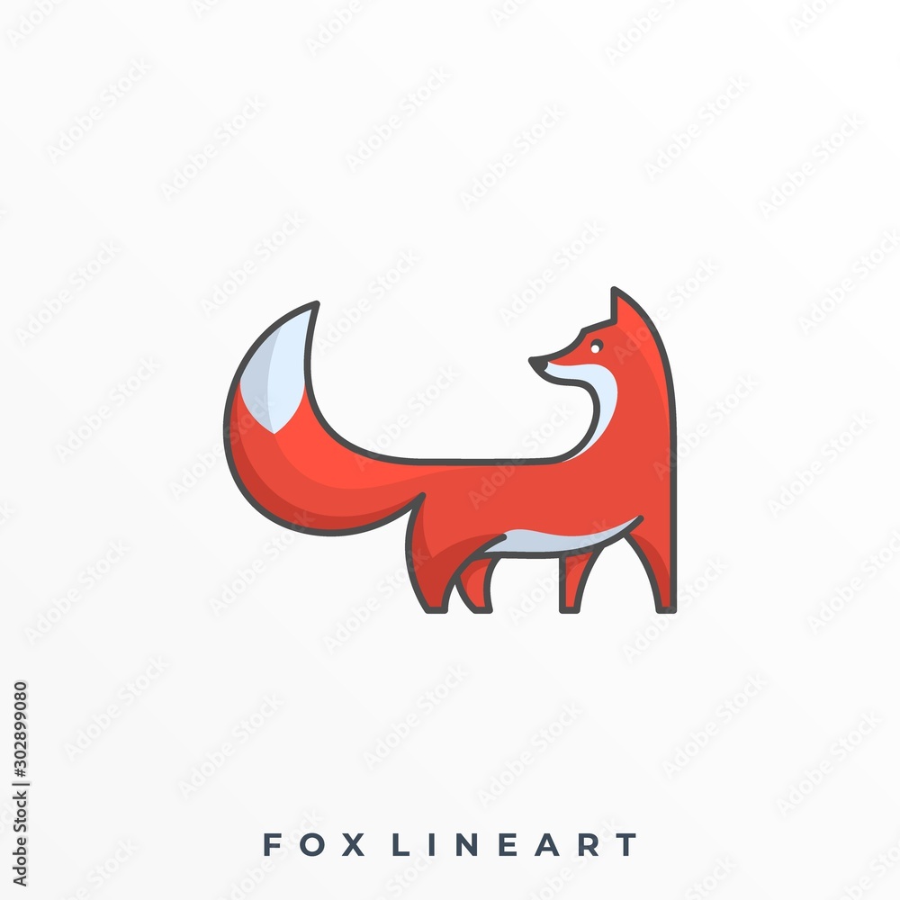 Fox Illustration Vector Template