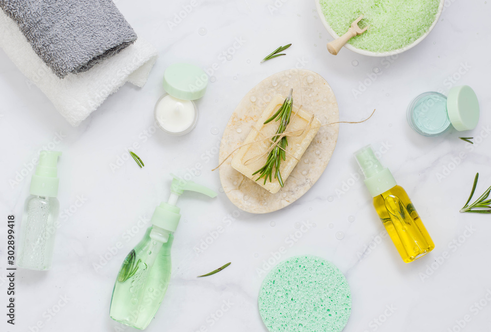 Natural cosmetics with rosemary. Natural cosmetics with rosemary.