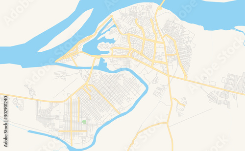 Printable street map of Maraba, Brazil photo