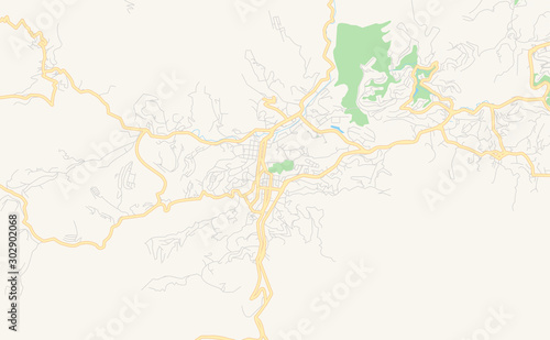 Printable street map of Los Teques, Venezuela photo