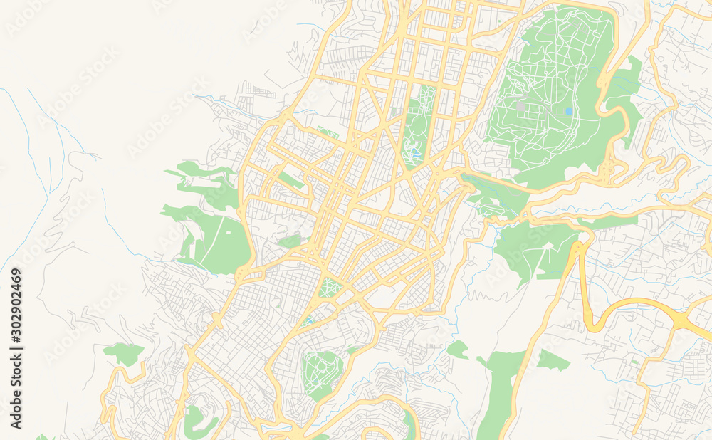Printable street map of Tutamandahostel, Ecuador
