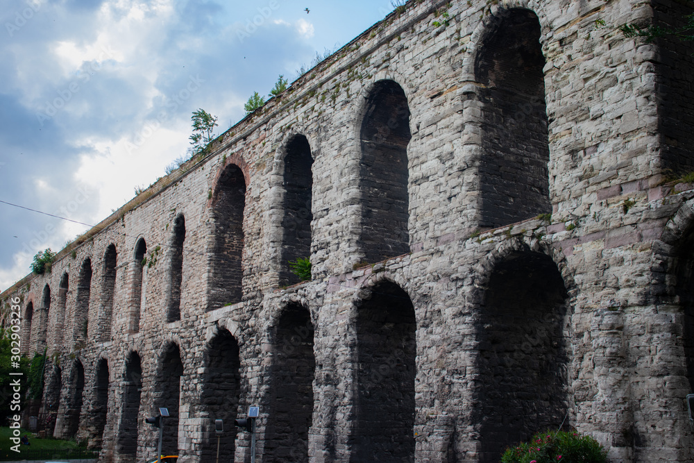 Valens Aqueduct that remains from Byzantium in Fatih, Istanbul / Turkey Valens Aqueduct that remains from Byzantium in Fatih, Istanbul / Turkey