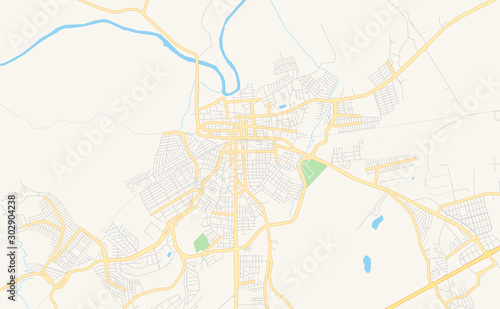 Printable street map of Pindamonhangaba, Brazil