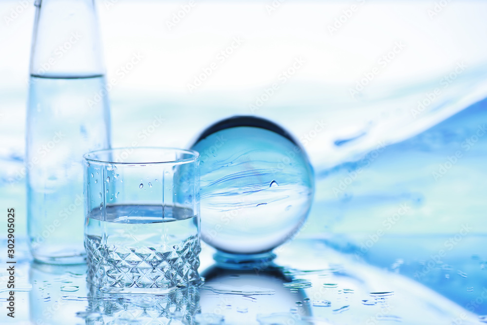 Tools for vision correction. Glasses and lenses with diopters on the background of splashes and blurry. Tools for vision correction. Glasses and lenses with diopters on the background of splashes and blurry.