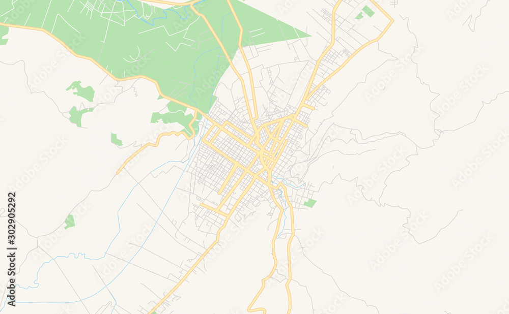 Printable street map of Sogamoso, Colombia