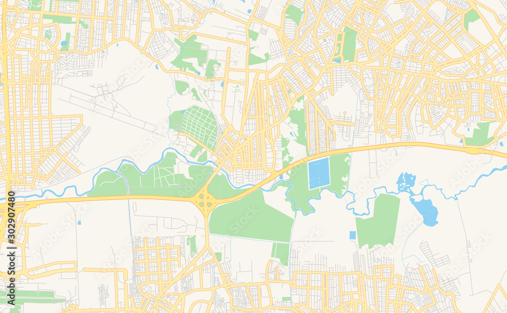 Printable street map of Cachoeirinha, Brazil