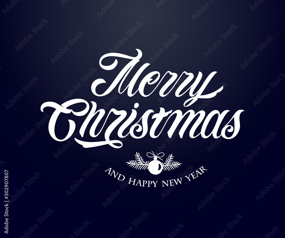 Merry Christmas and Happy New Year  typography vector design for greeting cards and poster. Merry Christmas hand lettering. Design template celebration. Vector illustration.