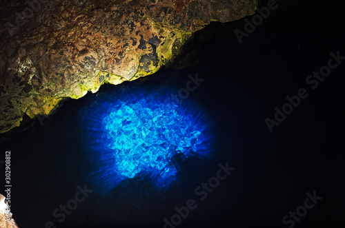 The Blue Eye (Buracona) on the island Sal, Cape Verde