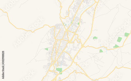 Printable street map of Tunja, Colombia photo