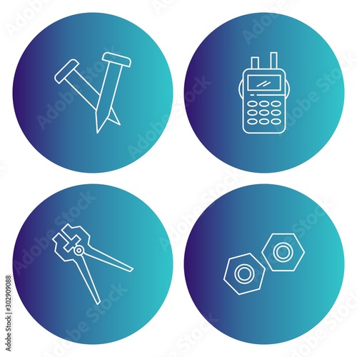 4 Simple Universal Related Color Icons