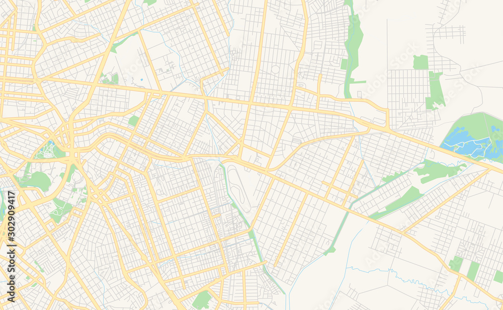 Printable street map of Pinhais, Brazil