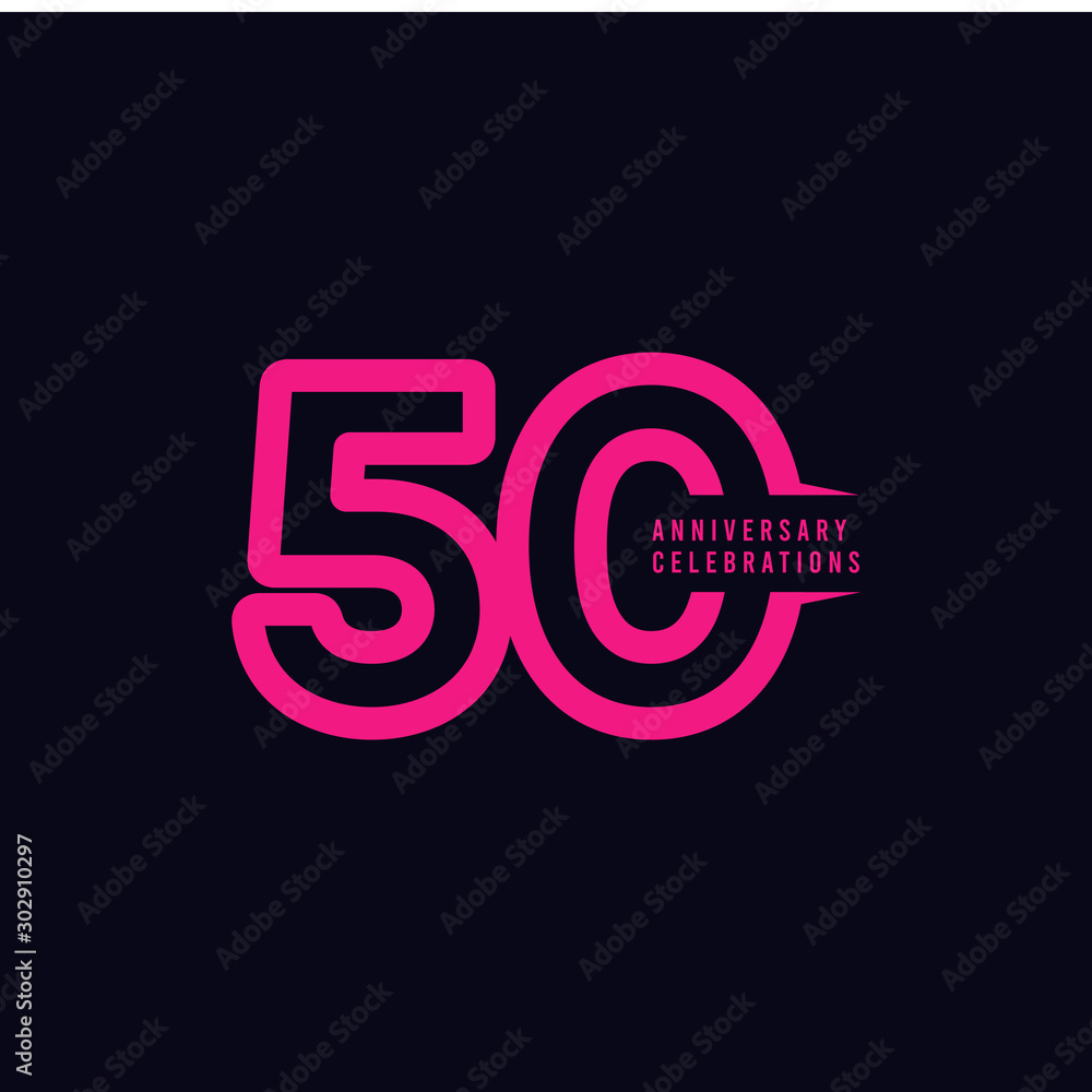 50 Years Anniversary Celebrations Vector Template Design Illustration 50 Years Anniversary Celebrations Vector Template Design Illustration