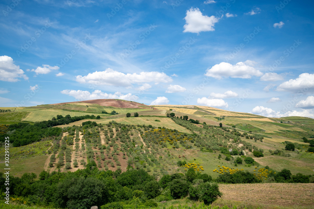Obraz premium Italian landscape in spring in Basilicata region.